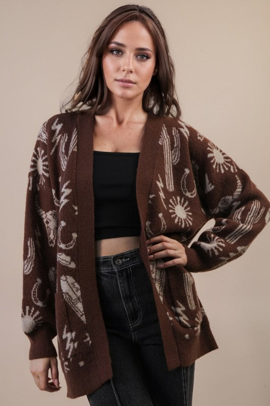 Oversized Western Cardigan