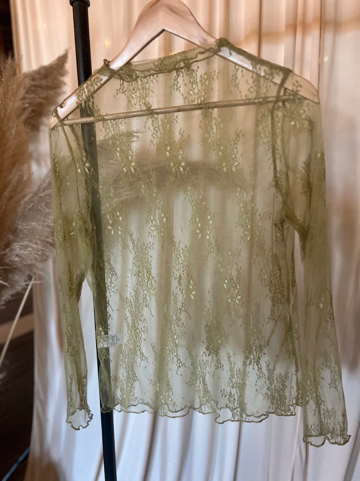 Green Lace Top