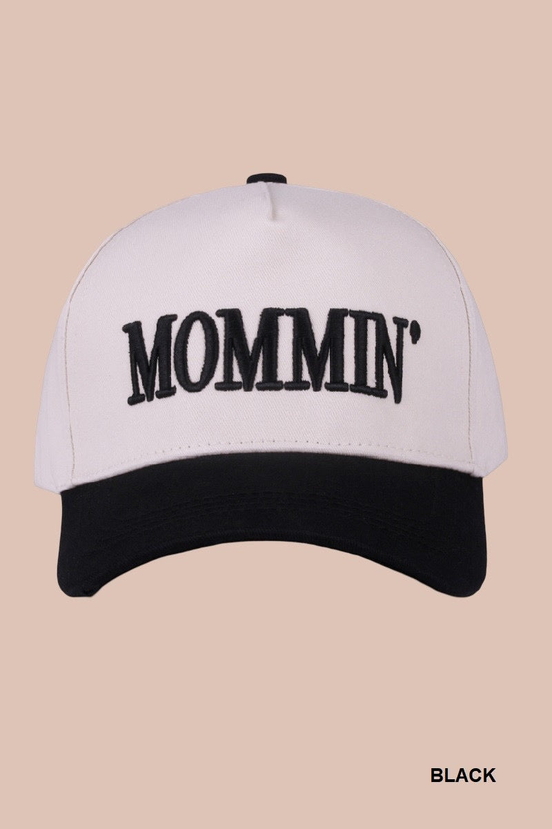 Mommin Trucker Hat- Black