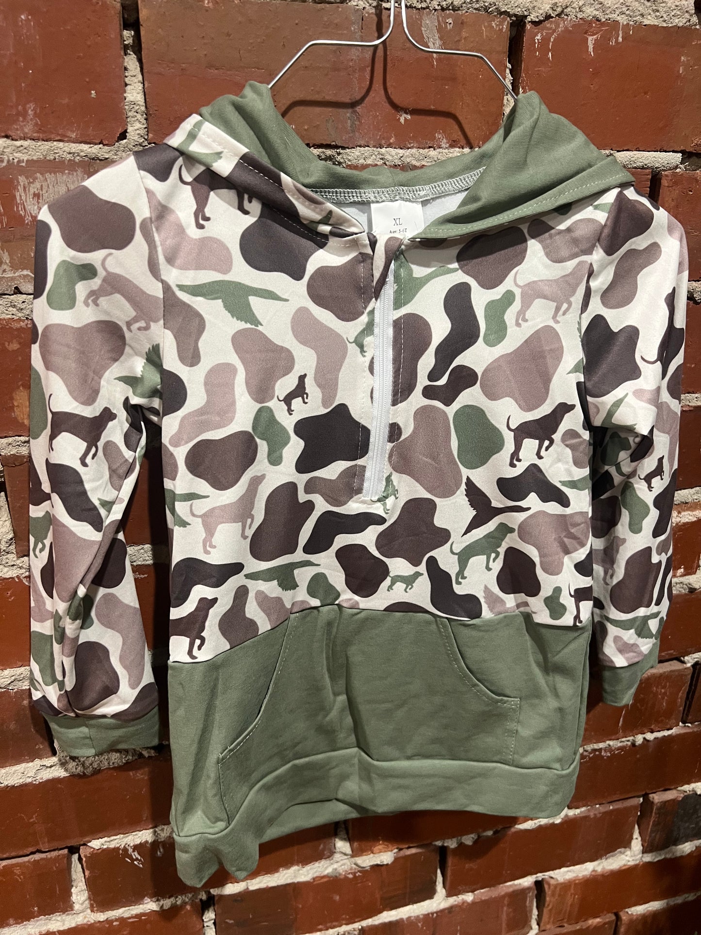 Kids Dog Camo Hoodie