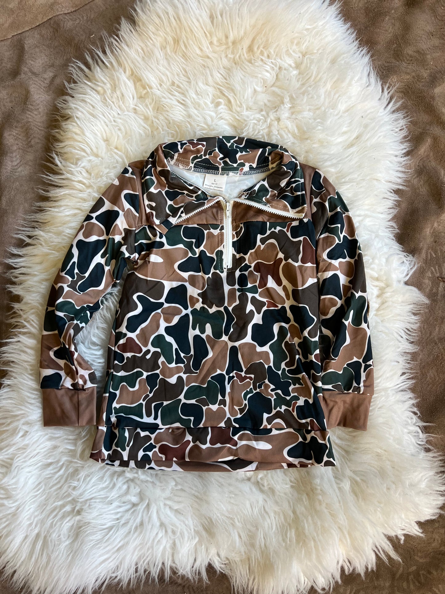 Kids Duck Camo 1/4 Zip