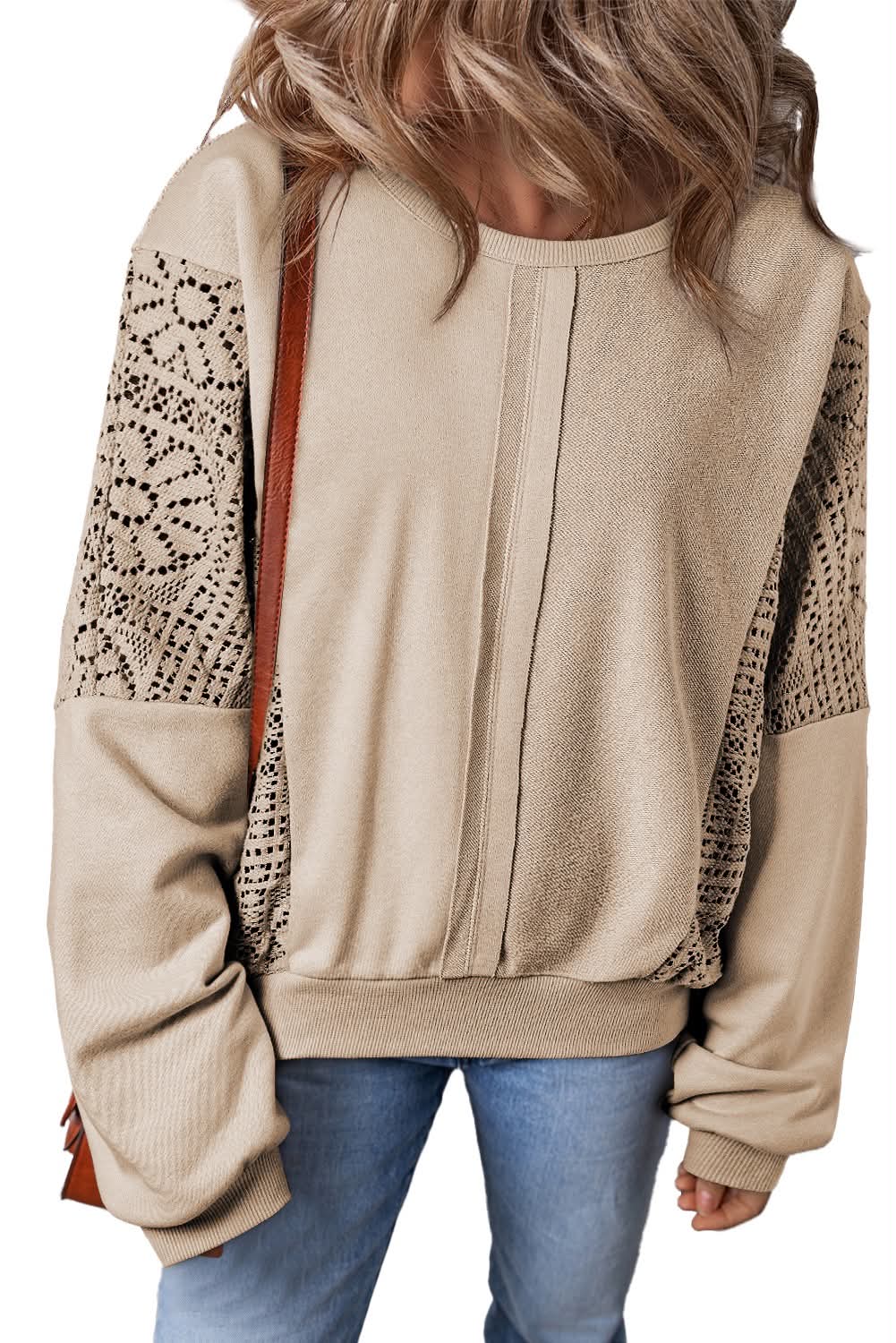 Floral Crocheted Pullover