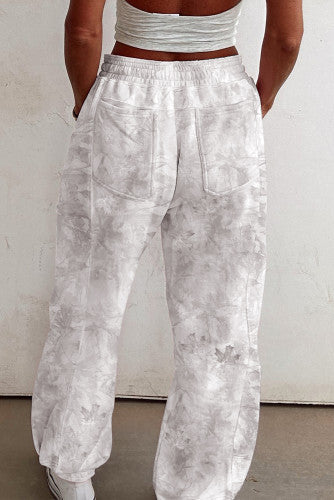 Beige Camo Baggy Sweatpants