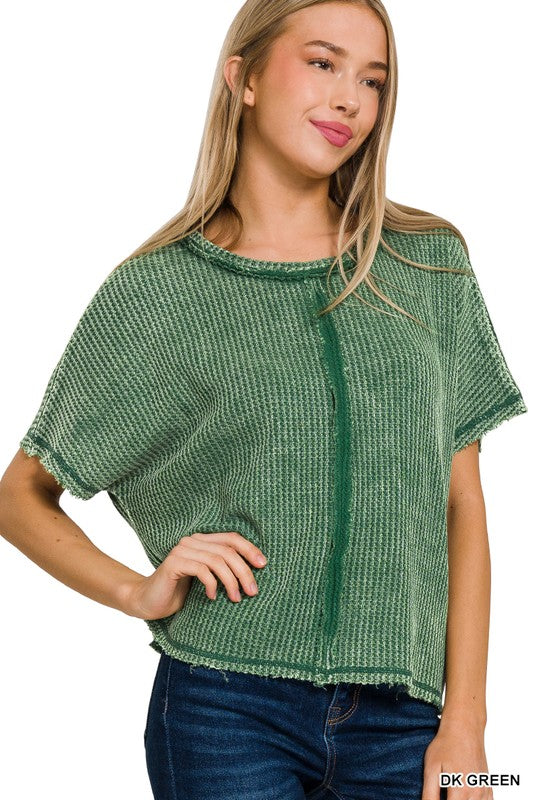 Waffle Knit Rop- Green