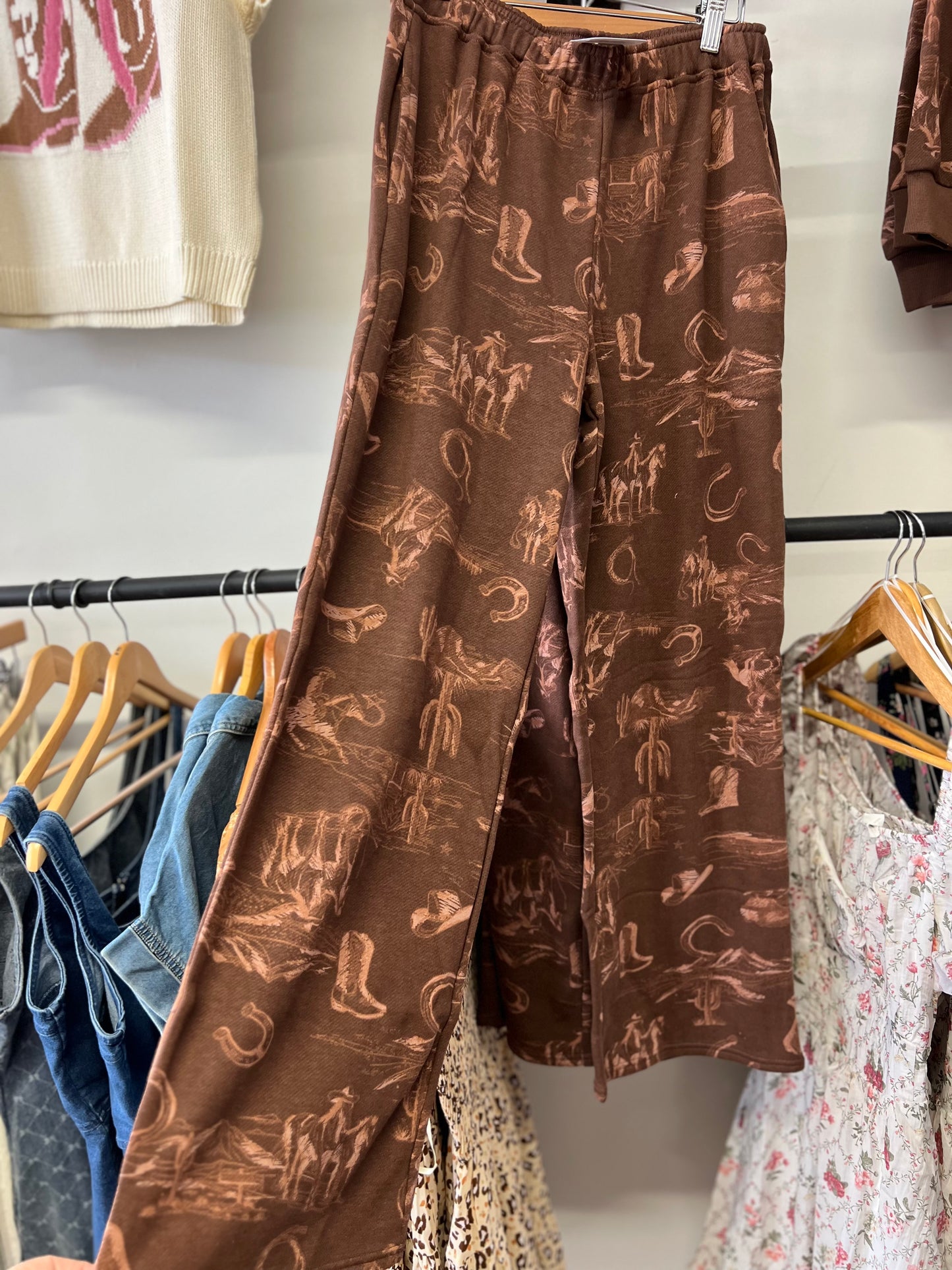 Brown Western Set - Sweatpants