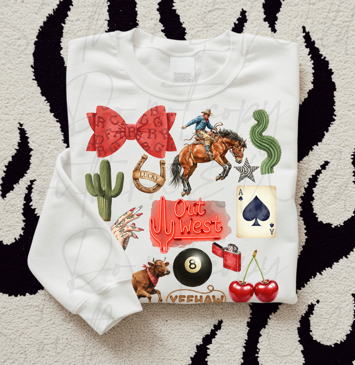 Western Collage Sweatshirt