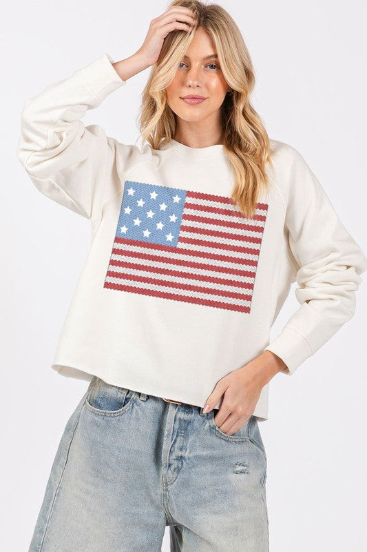 American Flag Sweatshirt