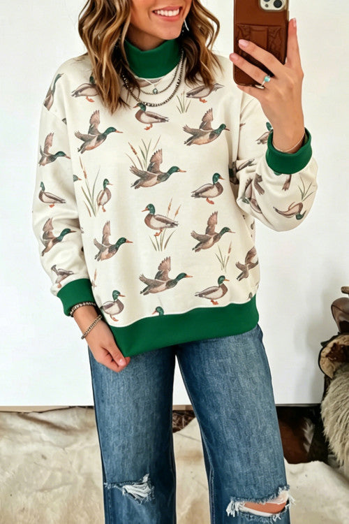 Colorblock Duck Sweatshirt