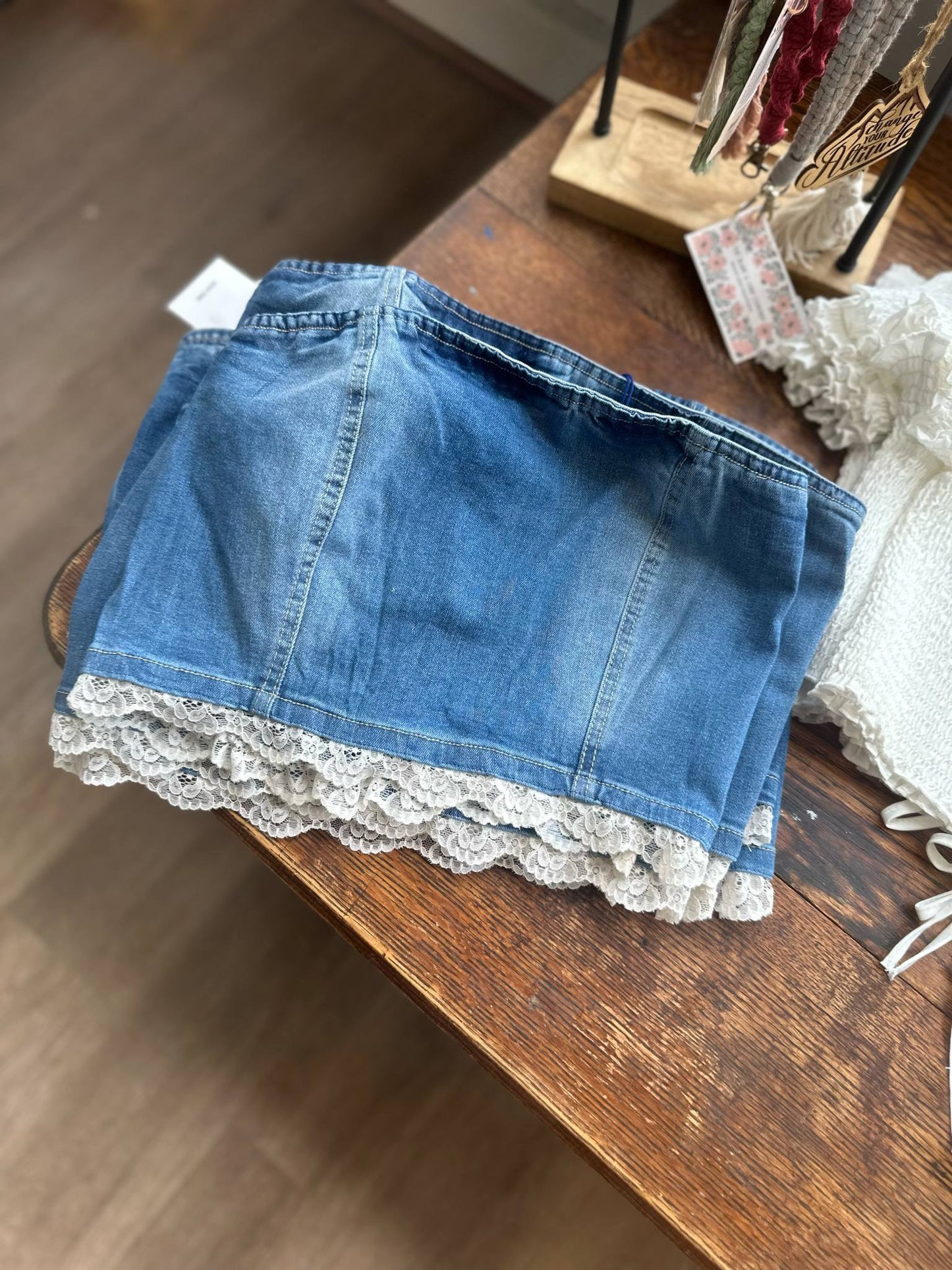 Denim Tube Top