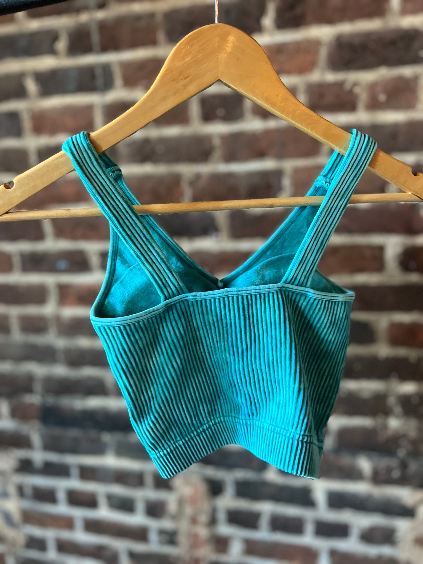 Teal Ribbed Tank