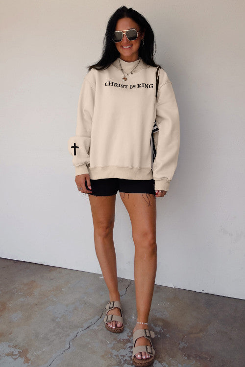Christ is King Embroidered Sweatshirt