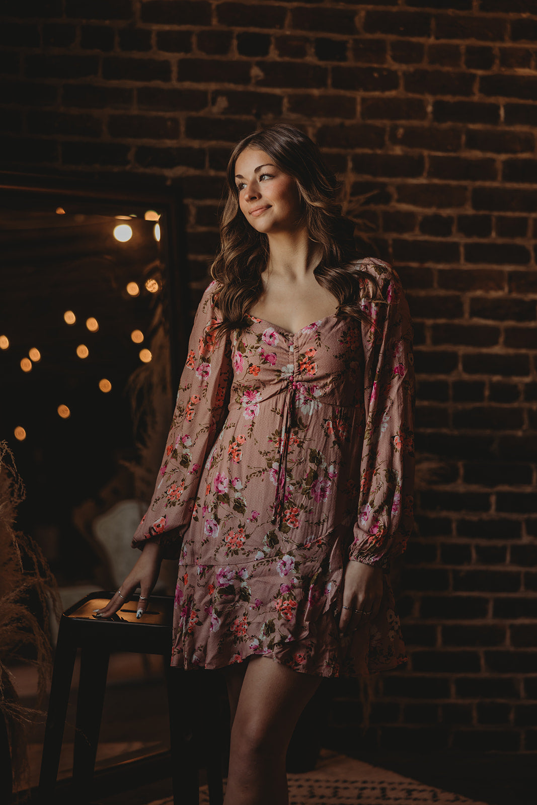 Sweetheart Mini Floral Dress