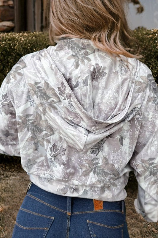 1/4 Zip Camo Hoodie