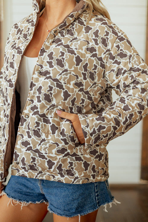 Camo Puffer Coat