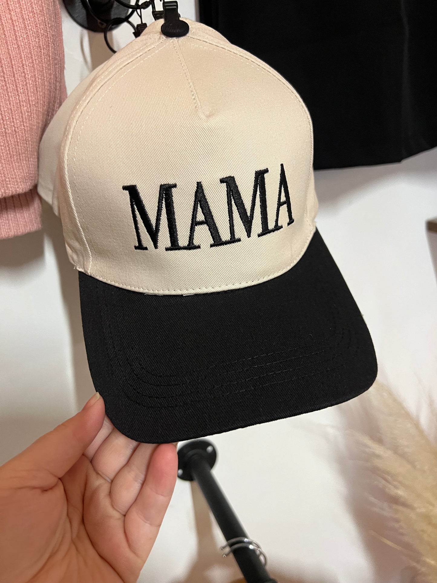 Mama Trucker Hat-Black