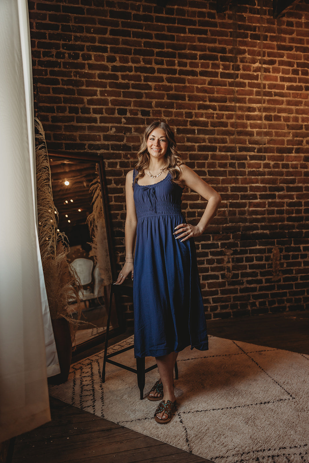 Navy Midi Dress