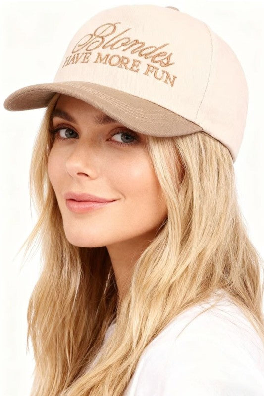 Blondes have more fun Trucker Hat- Mocha