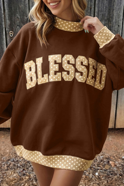 Coffee Blessed Baggy Sweatshirt