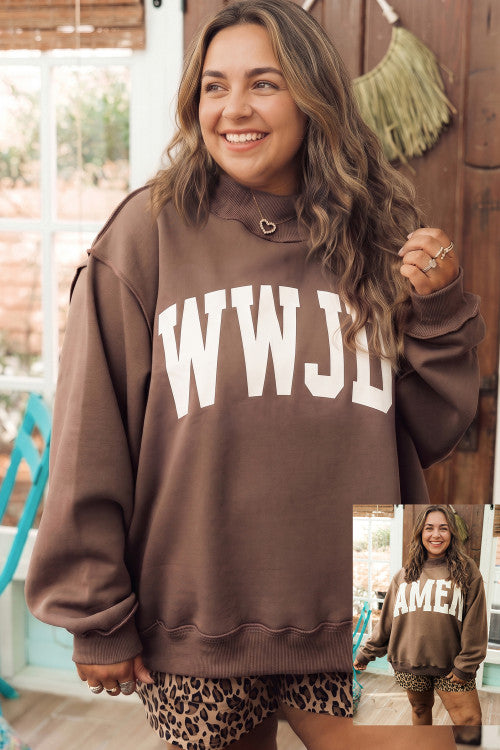 WWJD/AMEN Plus Size Pullover
