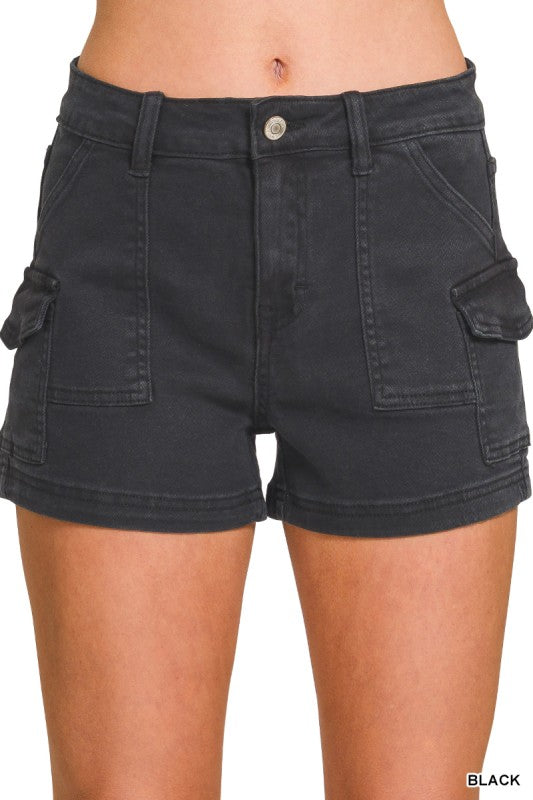Utility Pocket Shorts - Black