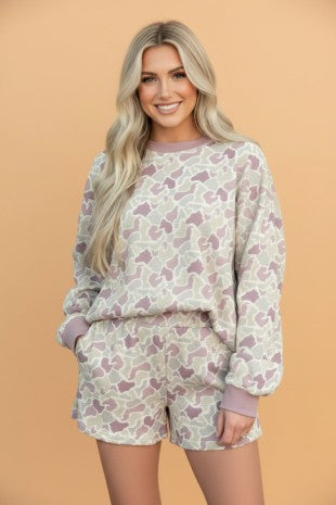 Waffle Knit Camo Set