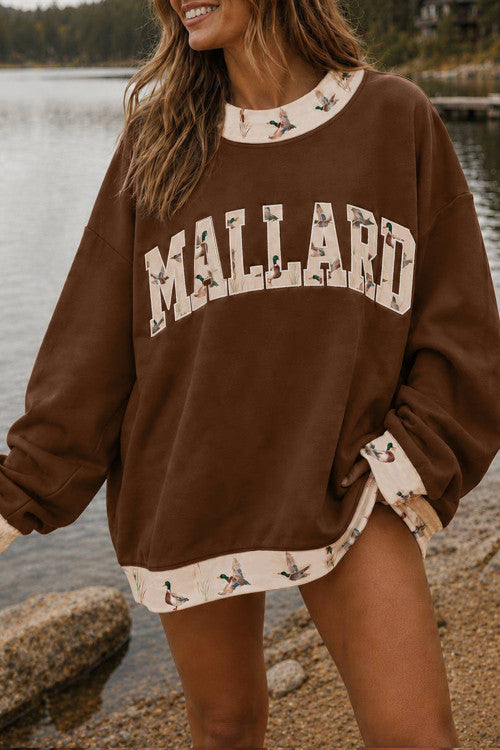 Brown Mallard Baggy Pullover