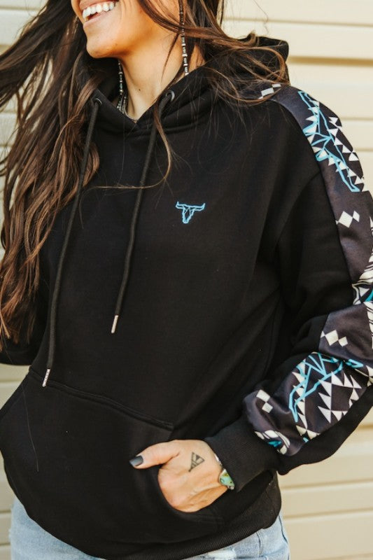 Black Aztec Western Sweatshirt