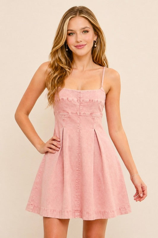 Pink Denim Dress