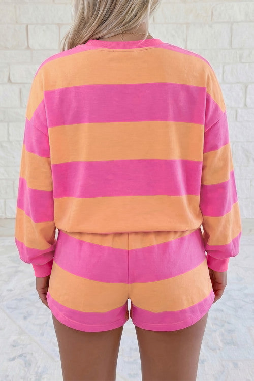 Orange & Pink Striped Set