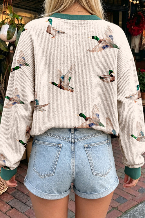 Duck Ribbed Sweatshirt