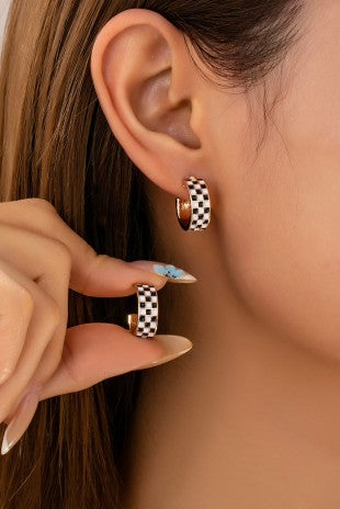 Checkered Earrings