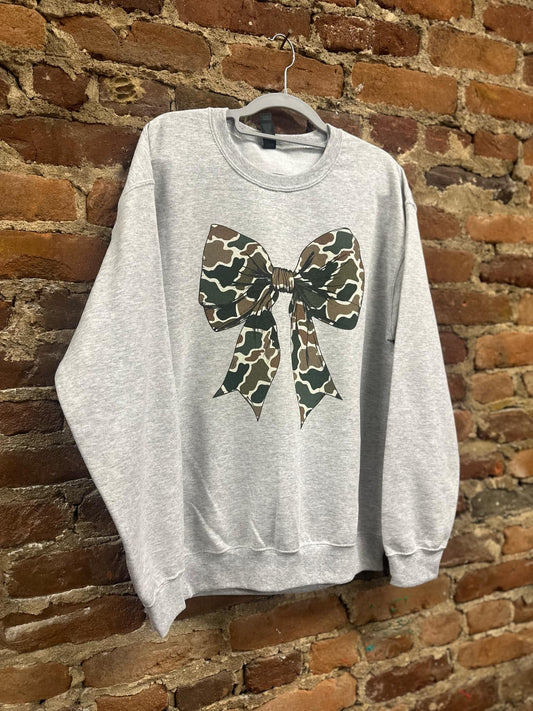 Duck Camo Bow Sweatshirt
