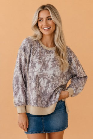 Khaki Camo Sweatshirt