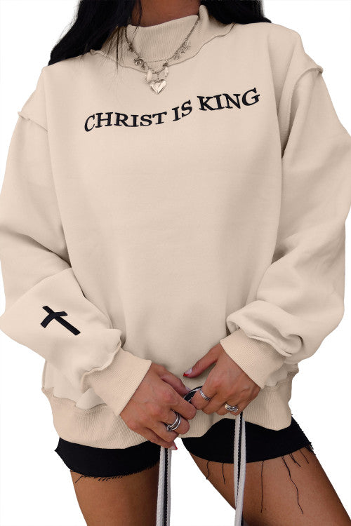 Christ is King Embroidered Sweatshirt