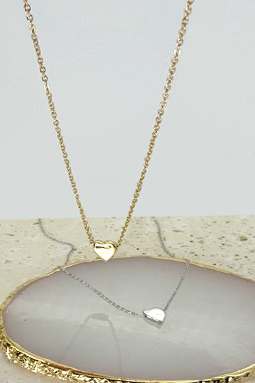 Mini gold heart necklace