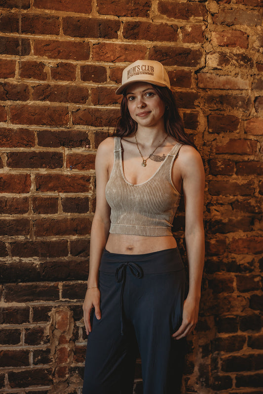Moms Club Trucker Hat-Mocha