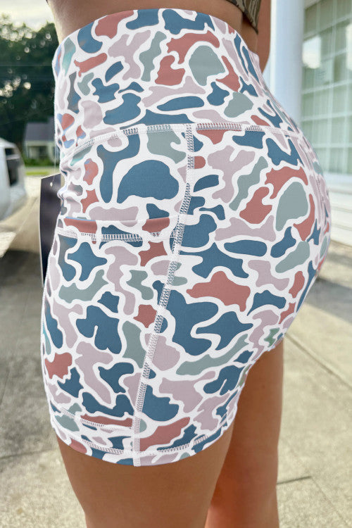 Light Camo Biker Shorts