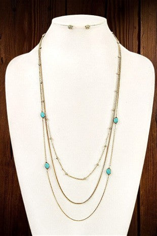 Gold & Turquoise Necklace