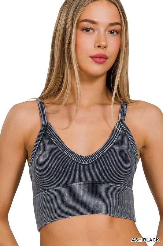 Cropped Cami-Ash Black