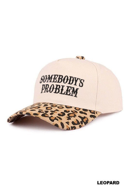 Somebody’s Problem Trucker Hat-Leopard