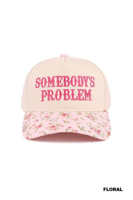 Somebody’s Problem Trucker Hat-Floral