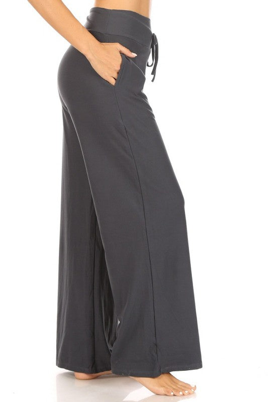 Charcoal Wide Leg Pants