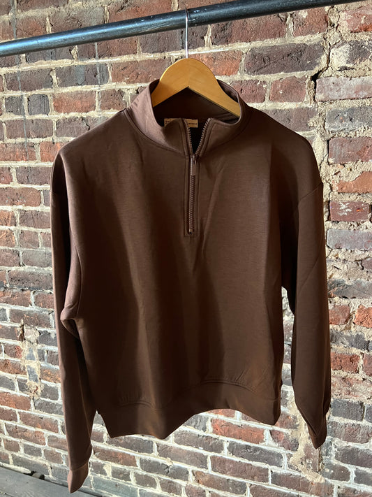 Brown 1/4 Zip Jacket
