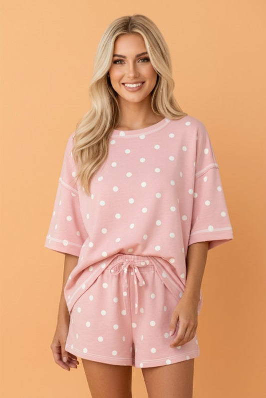 Pink Polka Dot Set