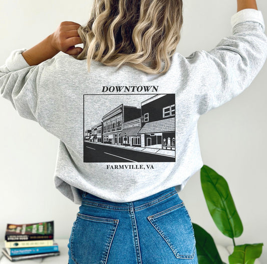 Downtown Farmville Sweatshirt- VA Front