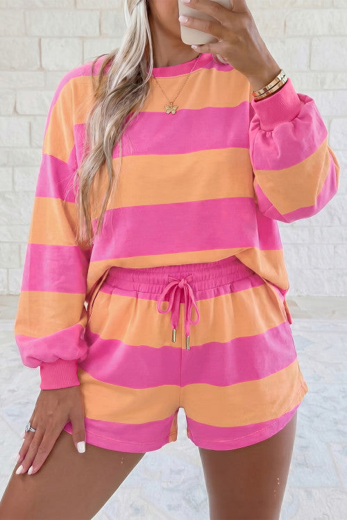 Orange & Pink Striped Set