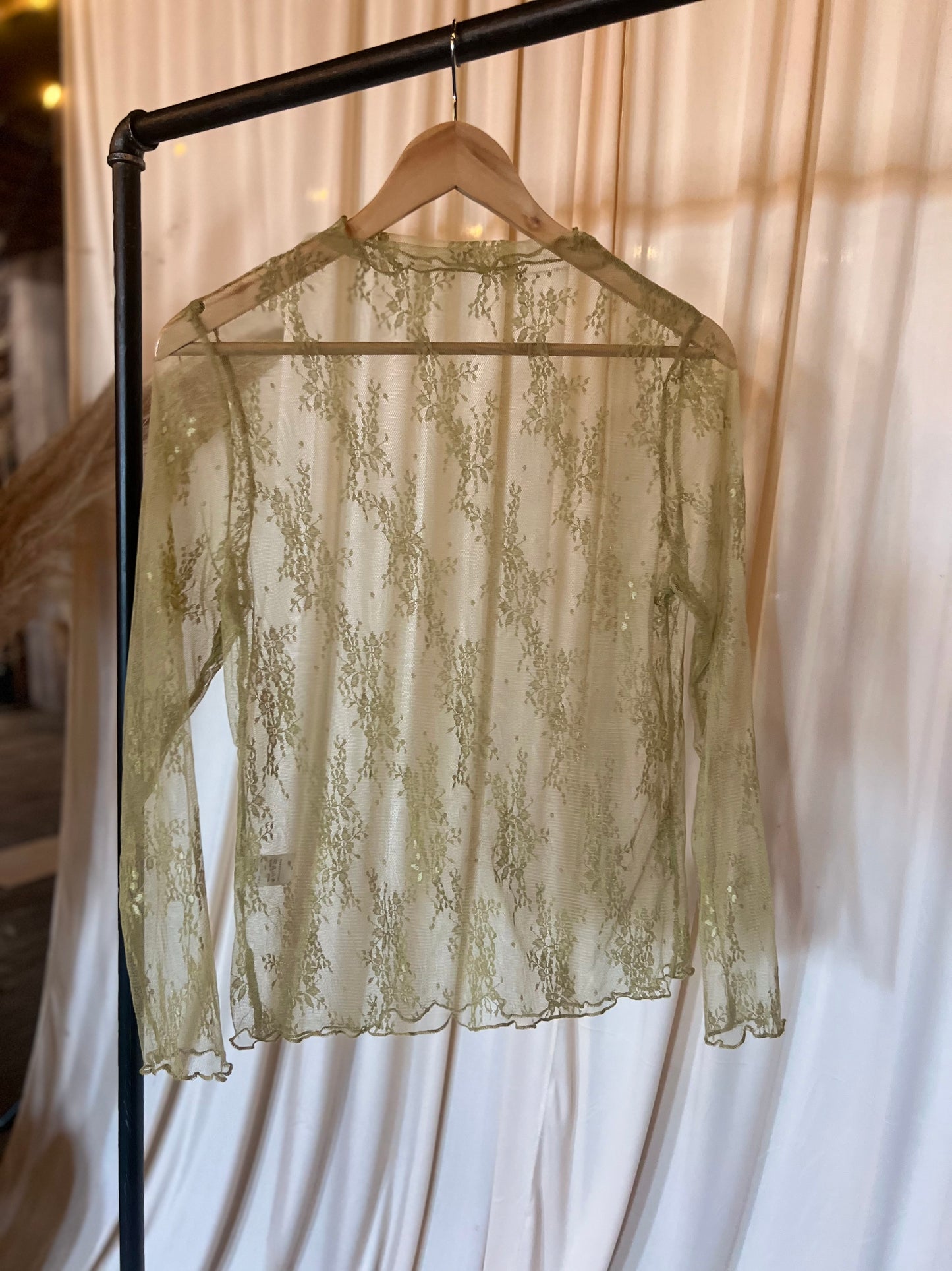 Green Lace Top