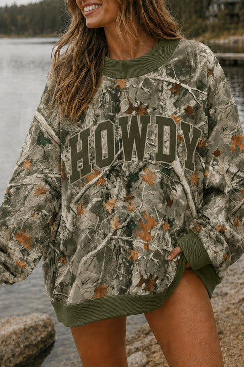 Howdy Camo Baggy Sweatshirt