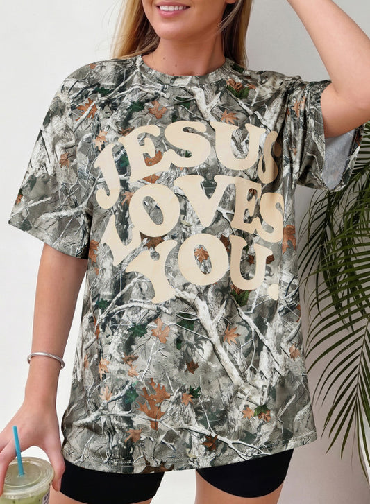 Jesus Loves You Camo T-Shirt