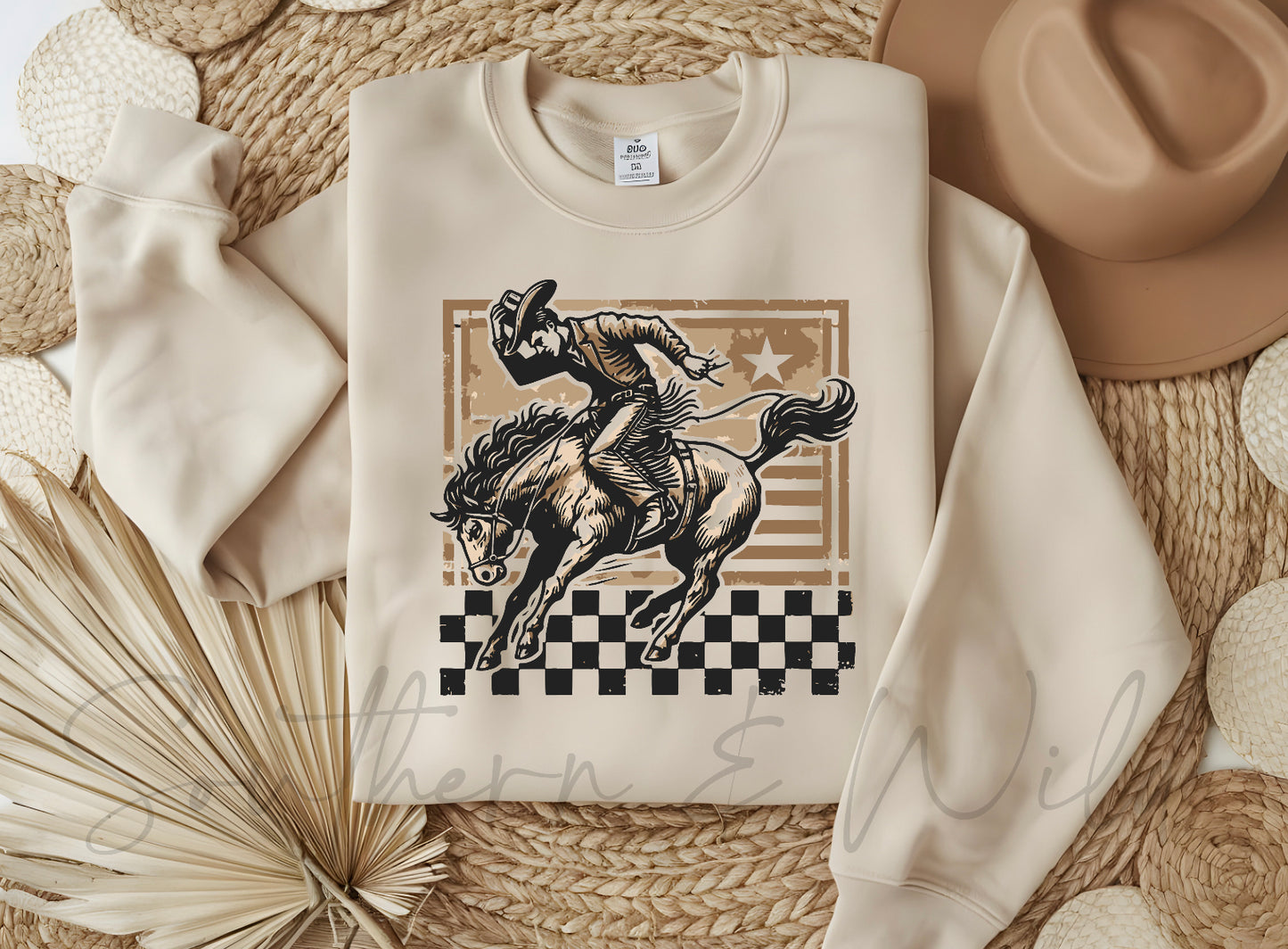 Checkered Cowboy Sweatshirt